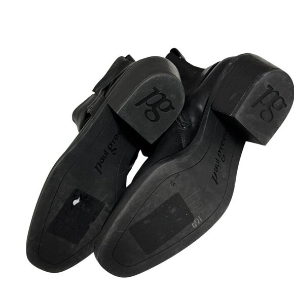 Paul Green West Bootie Black Leather Womens UK 5.5/US 8 Moto-Biker New $499 - Picture 6 of 6